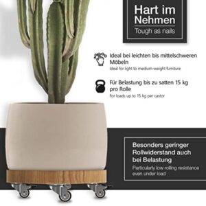 Zwenkwielen Metaal met rem set van 2 + 2 - 25mm