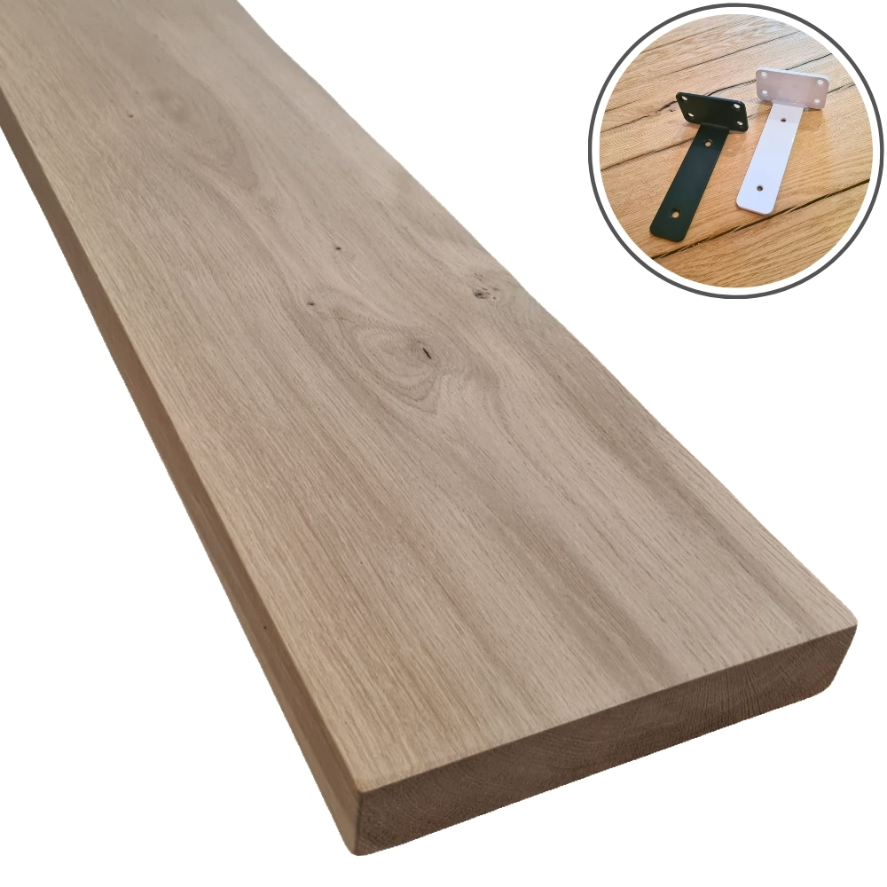 Wandplank Eiken 42mm Plankbeugel