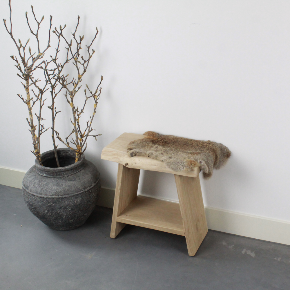 Eiken Kruk 42mm – Rustiek Massief met Boomstamrand