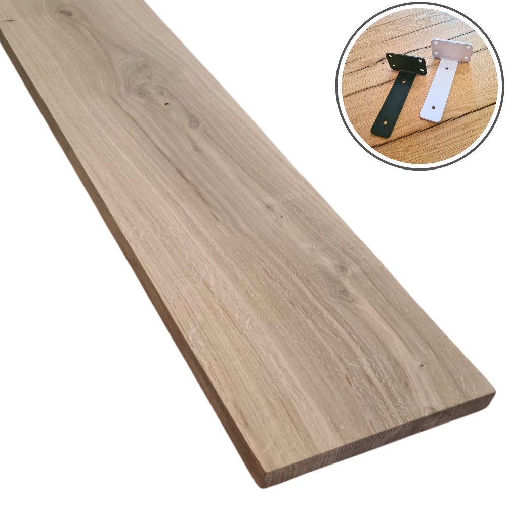 Wandplank Eiken 24mm Plankbeugel
