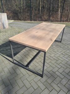 Eet Tafel Eiken - Stalen Frame