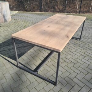Eet Tafel Eiken - Stalen Frame
